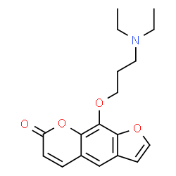 ChemSpider 2D Image | 9-[3-(Diethylamino)propoxy]-7H-furo[3,2-g]chromen-7-one | C18H21NO4