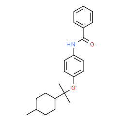 ChemSpider 2D Image | N-(4-{[2-(4-Methylcyclohexyl)-2-propanyl]oxy}phenyl)benzamide | C23H29NO2