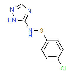ChemSpider 2D Image | N-[(4-Chlorophenyl)sulfanyl]-1H-1,2,4-triazol-3-amine | C8H7ClN4S