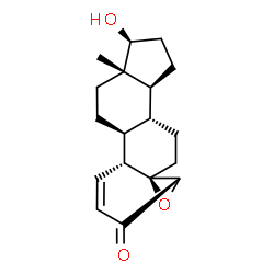 ChemSpider 2D Image | (4alpha,5beta,17beta)-17-Hydroxy-4,5-epoxyestr-1-en-3-one | C18H24O3
