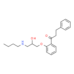 ChemSpider 2D Image | 1-{2-[3-(Butylamino)-2-hydroxypropoxy]phenyl}-3-phenyl-1-propanone | C22H29NO3