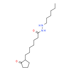 ChemSpider 2D Image | N'-Hexyl-7-(2-oxocyclopentyl)heptanehydrazide | C18H34N2O2