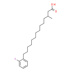 ChemSpider 2D Image | 14-(2-Iodophenyl)-3-methyltetradecanoic acid | C21H33IO2