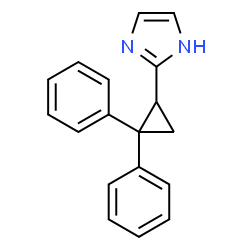 ChemSpider 2D Image | 2-(2,2-Diphenylcyclopropyl)-1H-imidazole | C18H16N2