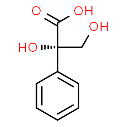 ChemSpider 2D Image | (2S)-2,3-Dihydroxy-2-phenylpropanoic acid | C9H10O4