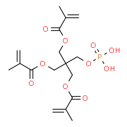 ChemSpider 2D Image | 3-(Methacryloyloxy)-2-[(methacryloyloxy)methyl]-2-[(phosphonooxy)methyl]propyl methacrylate | C17H25O10P