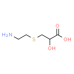 ChemSpider 2D Image | 3-[(2-Aminoethyl)sulfanyl]-2-hydroxypropanoic acid | C5H11NO3S