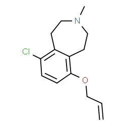 ChemSpider 2D Image | 6-(Allyloxy)-9-chloro-3-methyl-2,3,4,5-tetrahydro-1H-3-benzazepine | C14H18ClNO