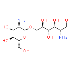 ChemSpider 2D Image | 2-Amino-6-O-(2-amino-2-deoxy-beta-D-glucopyranosyl)-2-deoxy-D-glucose | C12H24N2O9