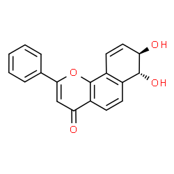 ChemSpider 2D Image | (7R,8R)-7,8-Dihydroxy-2-phenyl-7,8-dihydro-4H-benzo[h]chromen-4-one | C19H14O4