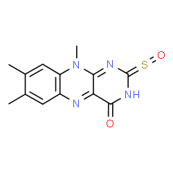 ChemSpider 2D Image | 7,8,10-Trimethyl-2-sulfinyl-2,10-dihydrobenzo[g]pteridin-4(3H)-one | C13H12N4O2S