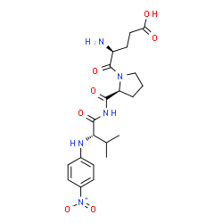 ChemSpider 2D Image | L-alpha-Glutamyl-N-{(2S)-3-methyl-2-[(4-nitrophenyl)amino]butanoyl}-L-prolinamide | C21H29N5O7