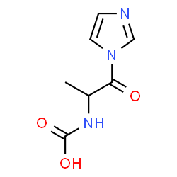 ChemSpider 2D Image | [1-(1H-Imidazol-1-yl)-1-oxo-2-propanyl]carbamic acid | C7H9N3O3
