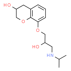 ChemSpider 2D Image | DENITRONIPRADILOL, (R,R)-(+/-)- | C15H23NO4