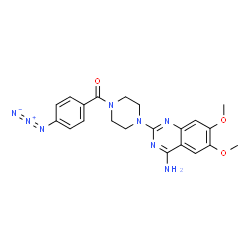ChemSpider 2D Image | [4-(4-Amino-6,7-dimethoxy-2-quinazolinyl)-1-piperazinyl](4-azidophenyl)methanone | C21H22N8O3