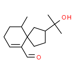 ChemSpider 2D Image | 2-(2-Hydroxy-2-propanyl)-10-methylspiro[4.5]dec-6-ene-6-carbaldehyde | C15H24O2