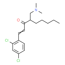 ChemSpider 2D Image | 1-(2,4-Dichlorophenyl)-4-[(dimethylamino)methyl]-1-nonen-3-one | C18H25Cl2NO