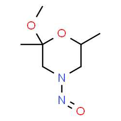 ChemSpider 2D Image | 2-Methoxy-2,6-dimethyl-4-nitrosomorpholine | C7H14N2O3