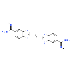 ChemSpider 2D Image | 2,2'-ethane-1,2-diylbis(1h-benzimidazole-5-carboximidamide) | C18H18N8