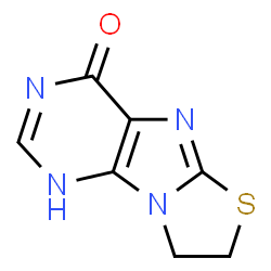 ChemSpider 2D Image | 7,8-Dihydro[1,3]thiazolo[3,2-e]purin-4(1H)-one | C7H6N4OS
