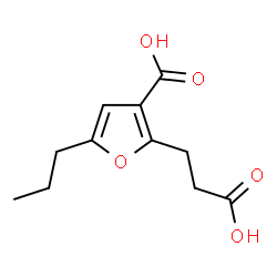 ChemSpider 2D Image | 2-(2-Carboxyethyl)-5-propyl-3-furoic acid | C11H14O5
