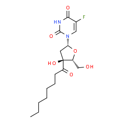 ChemSpider 2D Image | 2'-Deoxy-5-fluoro-3'-C-octanoyluridine | C17H25FN2O6