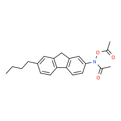 ChemSpider 2D Image | N-Acetoxy-N-(7-butyl-9H-fluoren-2-yl)acetamide | C21H23NO3