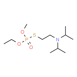 ChemSpider 2D Image | S-[2-(Diisopropylamino)ethyl] O-ethyl O-methyl phosphorothioate | C11H26NO3PS