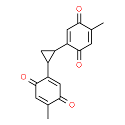 ChemSpider 2D Image | 2,2'-(1,2-Cyclopropanediyl)bis(5-methyl-1,4-benzoquinone) | C17H14O4