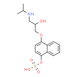 ChemSpider 2D Image | 4-HYDROXYPROPRANOLOL-4-O-SULFATE | C16H21NO6S
