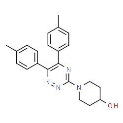 ChemSpider 2D Image | 1-[5,6-Bis(4-methylphenyl)-1,2,4-triazin-3-yl]-4-piperidinol | C22H24N4O