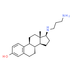 ChemSpider 2D Image | (17beta)-17-[(3-Aminopropyl)amino]estra-1,3,5(10)-trien-3-ol | C21H32N2O