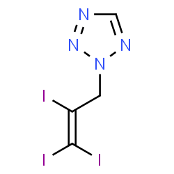 ChemSpider 2D Image | 2-(2,3,3-Triiodo-2-propen-1-yl)-2H-tetrazole | C4H3I3N4