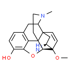ChemSpider 2D Image | (5beta,18R)-18-Amino-6-methoxy-17-methyl-7,8-didehydro-18,19-dihydro-4,5-epoxy-6,14-ethenomorphinan-3-ol | C20H24N2O3