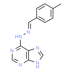 ChemSpider 2D Image | 6-[(2E)-2-(4-Methylbenzylidene)hydrazino]-3H-purine | C13H12N6