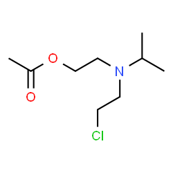 ChemSpider 2D Image | 2-[(2-Chloroethyl)(isopropyl)amino]ethyl acetate | C9H18ClNO2