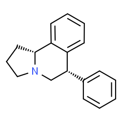 ChemSpider 2D Image | (6S,10bR)-6-Phenyl-1,2,3,5,6,10b-hexahydropyrrolo[2,1-a]isoquinoline | C18H19N