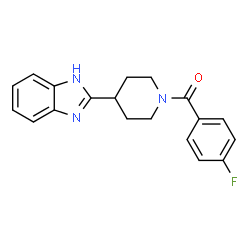 ChemSpider 2D Image | [4-(1H-Benzimidazol-2-yl)-1-piperidinyl](4-fluorophenyl)methanone | C19H18FN3O