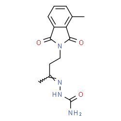 ChemSpider 2D Image | (2E)-2-[4-(4-Methyl-1,3-dioxo-1,3-dihydro-2H-isoindol-2-yl)-2-butanylidene]hydrazinecarboxamide | C14H16N4O3