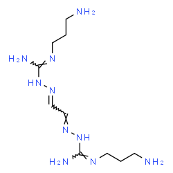 ChemSpider 2D Image | (2E,2'E)-2,2'-[(1E,2E)-1,2-Ethanediylidene]bis[N'-(3-aminopropyl)hydrazinecarboximidamide] | C10H24N10