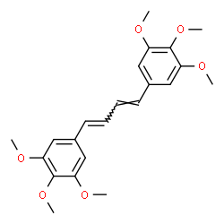 ChemSpider 2D Image | 1,1'-[(1E,3E)-1,3-Butadiene-1,4-diyl]bis(3,4,5-trimethoxybenzene) | C22H26O6