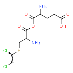 ChemSpider 2D Image | 4-Amino-5-[(2-amino-3-{[(Z)-1,2-dichlorovinyl]sulfanyl}propanoyl)oxy]-5-oxopentanoic acid (non-preferred name) | C10H14Cl2N2O5S