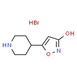 ChemSpider 2D Image | 3-isoxazolol, 5-(4-piperidinyl)-, hydrobromide (1:1) | C8H13BrN2O2
