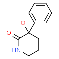 ChemSpider 2D Image | 3-Methoxy-3-phenyl-2-piperidinone | C12H15NO2
