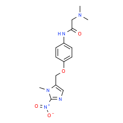 ChemSpider 2D Image | N~2~,N~2~-Dimethyl-N-{4-[(1-methyl-2-nitro-1H-imidazol-5-yl)methoxy]phenyl}glycinamide | C15H19N5O4