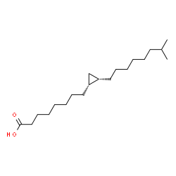 ChemSpider 2D Image | 8-[(1R,2S)-2-(7-Methyloctyl)cyclopropyl]octanoic acid | C20H38O2