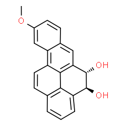 ChemSpider 2D Image | (4S,5S)-9-Methoxy-4,5-dihydrobenzo[pqr]tetraphene-4,5-diol | C21H16O3