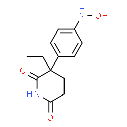 ChemSpider 2D Image | 3-Ethyl-3-[4-(hydroxyamino)phenyl]-2,6-piperidinedione | C13H16N2O3