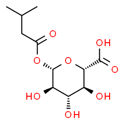 ChemSpider 2D Image | Î²-D-Glucopyranuronic acid, 1-(3-methylbutanoate) | C11H18O8