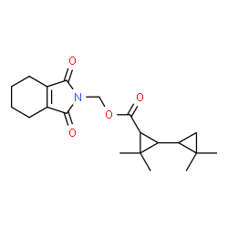 ChemSpider 2D Image | (1,3-Dioxo-1,3,4,5,6,7-hexahydro-2H-isoindol-2-yl)methyl 2',2',3,3-tetramethyl-1,1'-bi(cyclopropyl)-2-carboxylate | C20H27NO4